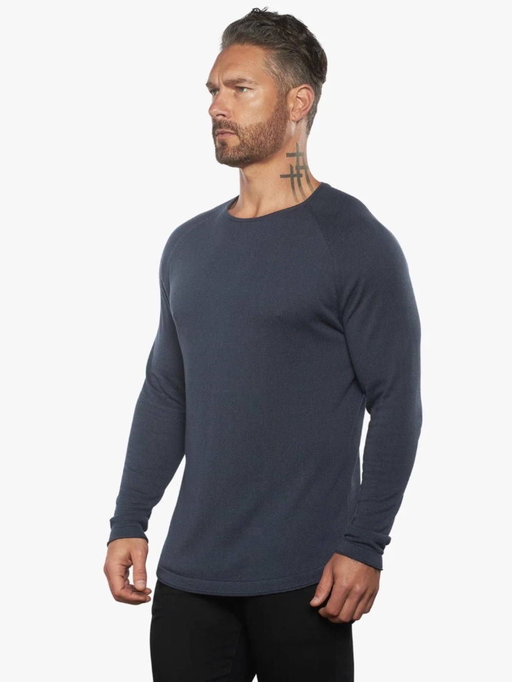 Weston Jon Boucher Lightweight Slim Fit Sweater in Kensington Blue L